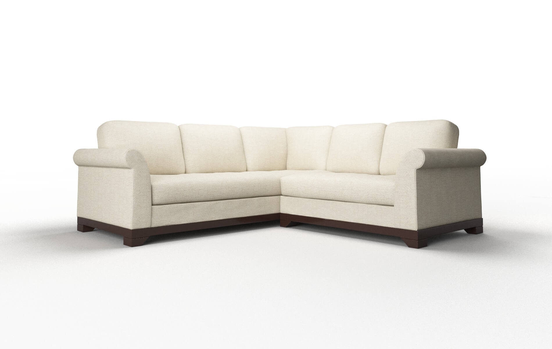 Denver Malibu Sand Sectional espresso legs 1