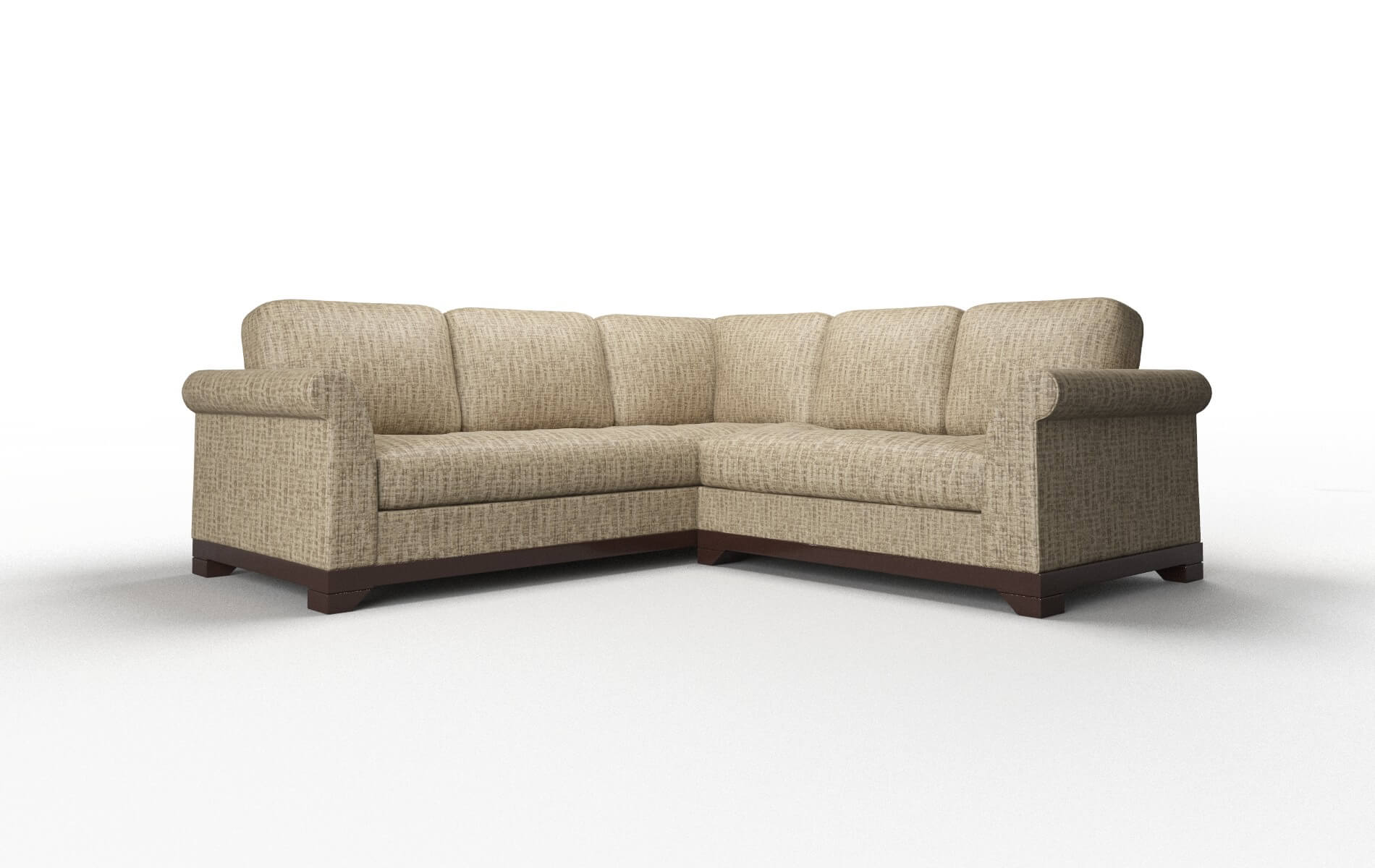 Denver Marcy Camel Sectional espresso legs 1