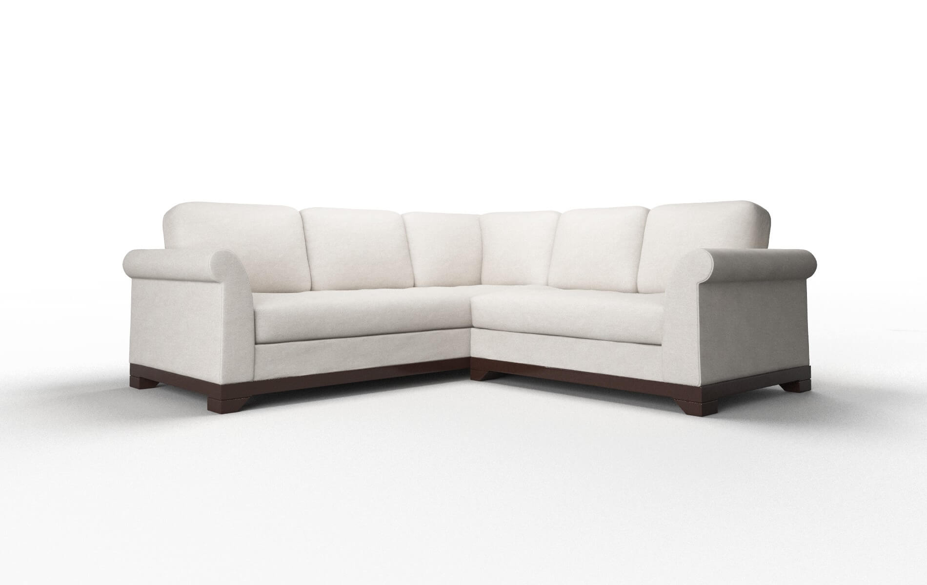 Denver Noble Grey Sectional espresso legs 1