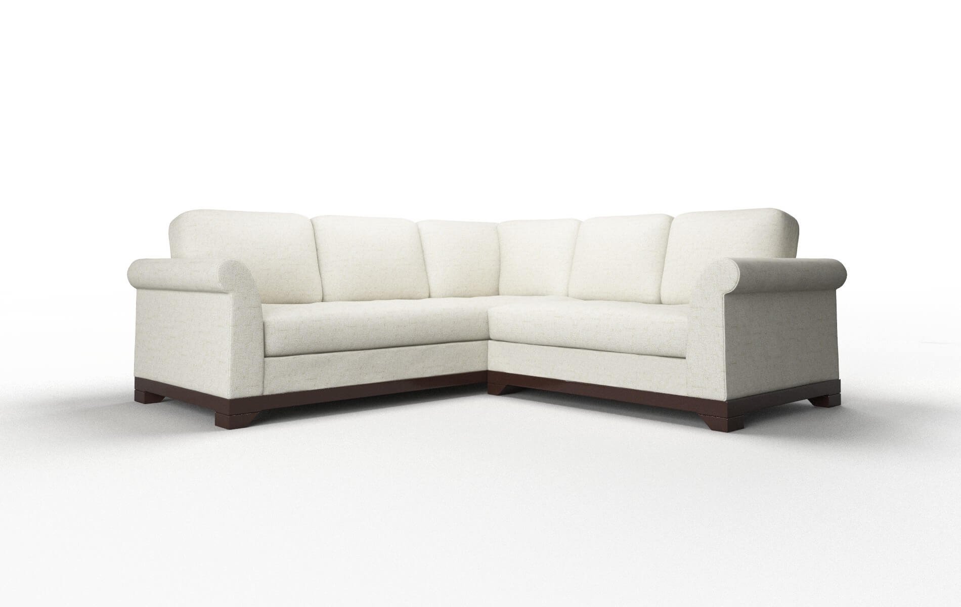 Denver Oceanside Birch Sectional espresso legs 1