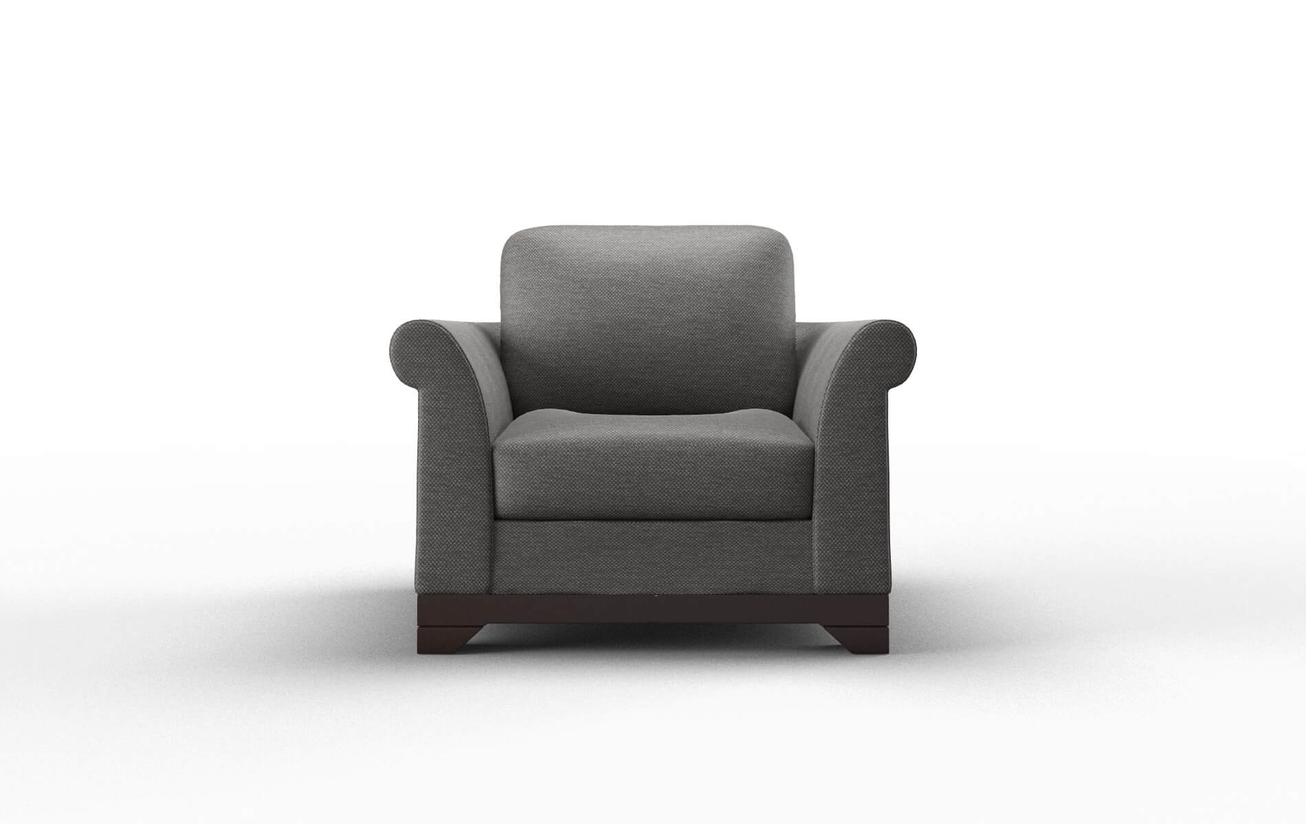 Denver Oscar Charcoal Chair espresso legs 1