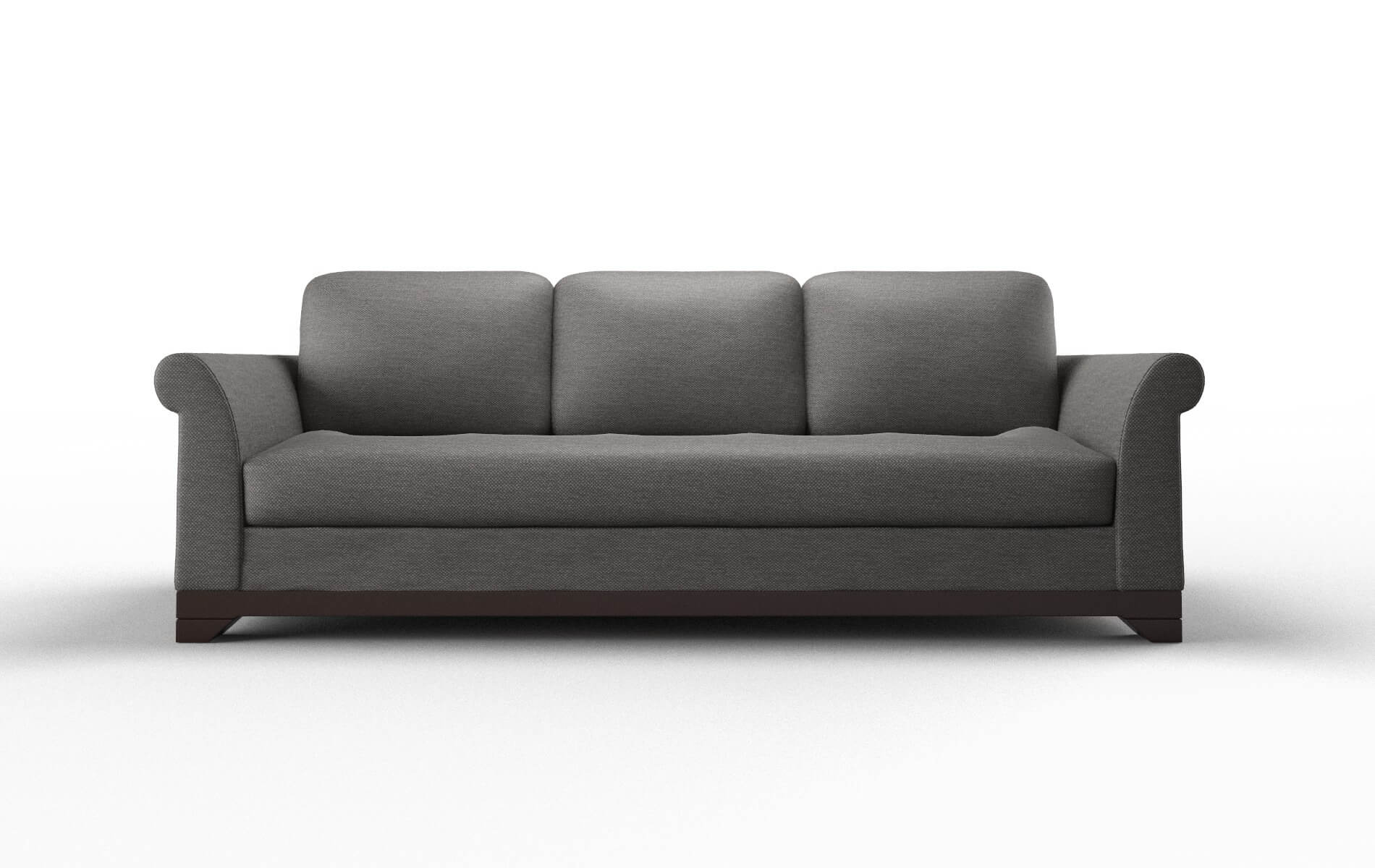 Denver Oscar Charcoal Sofa espresso legs 1