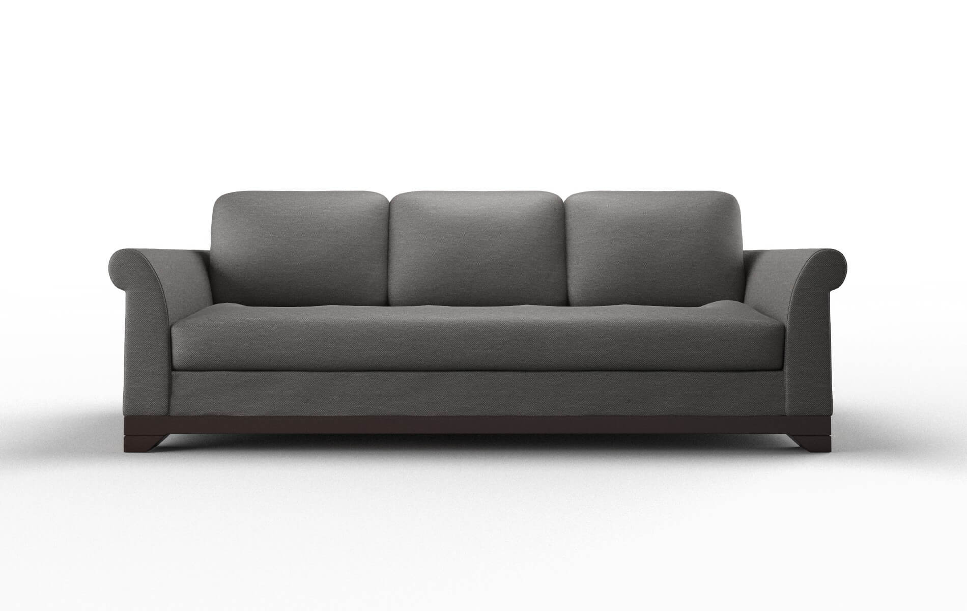 Denver Oscar Grey Sofa espresso legs 1