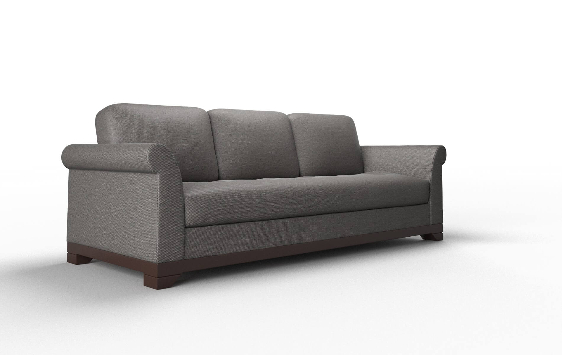 Denver Oscar Grey Sofa espresso legs 2