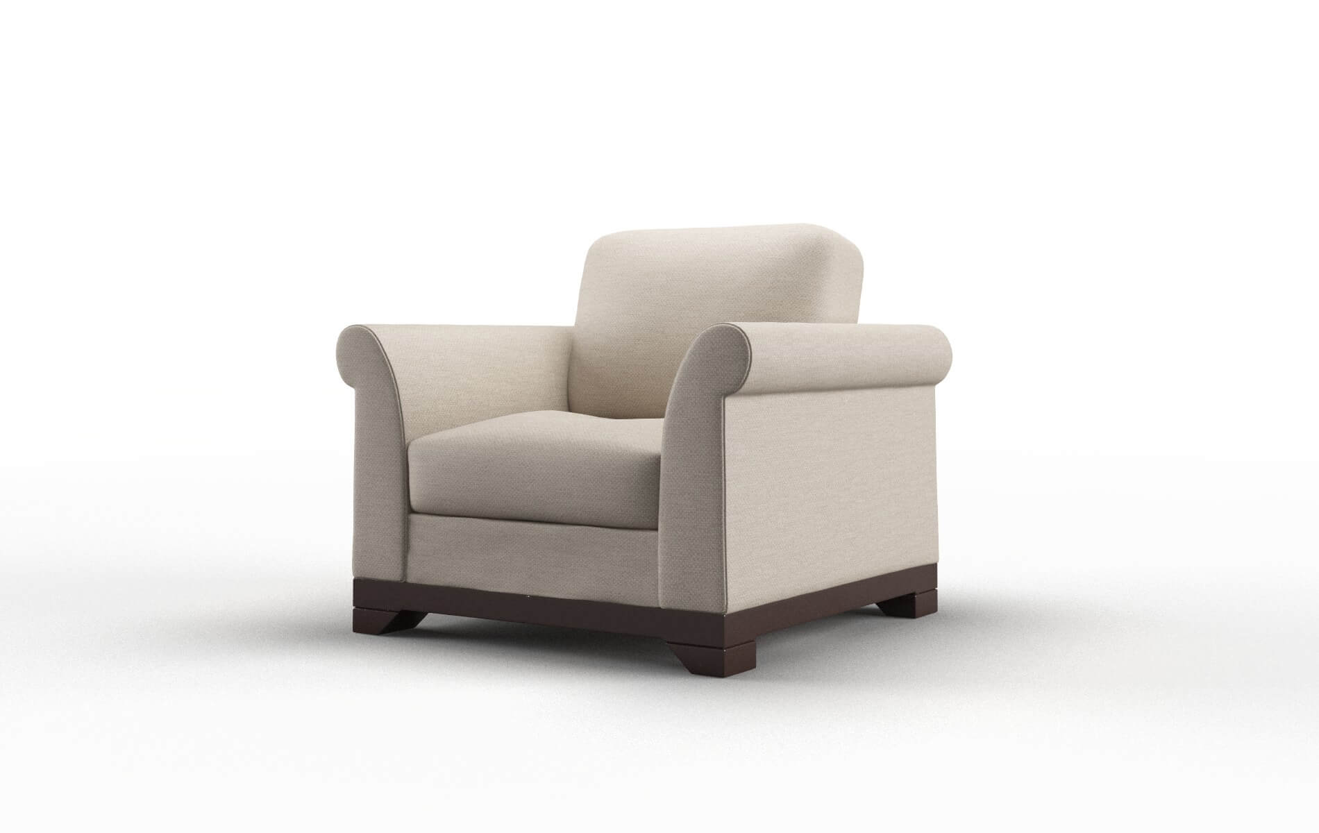 Denver Oscar Linen Chair espresso legs 4