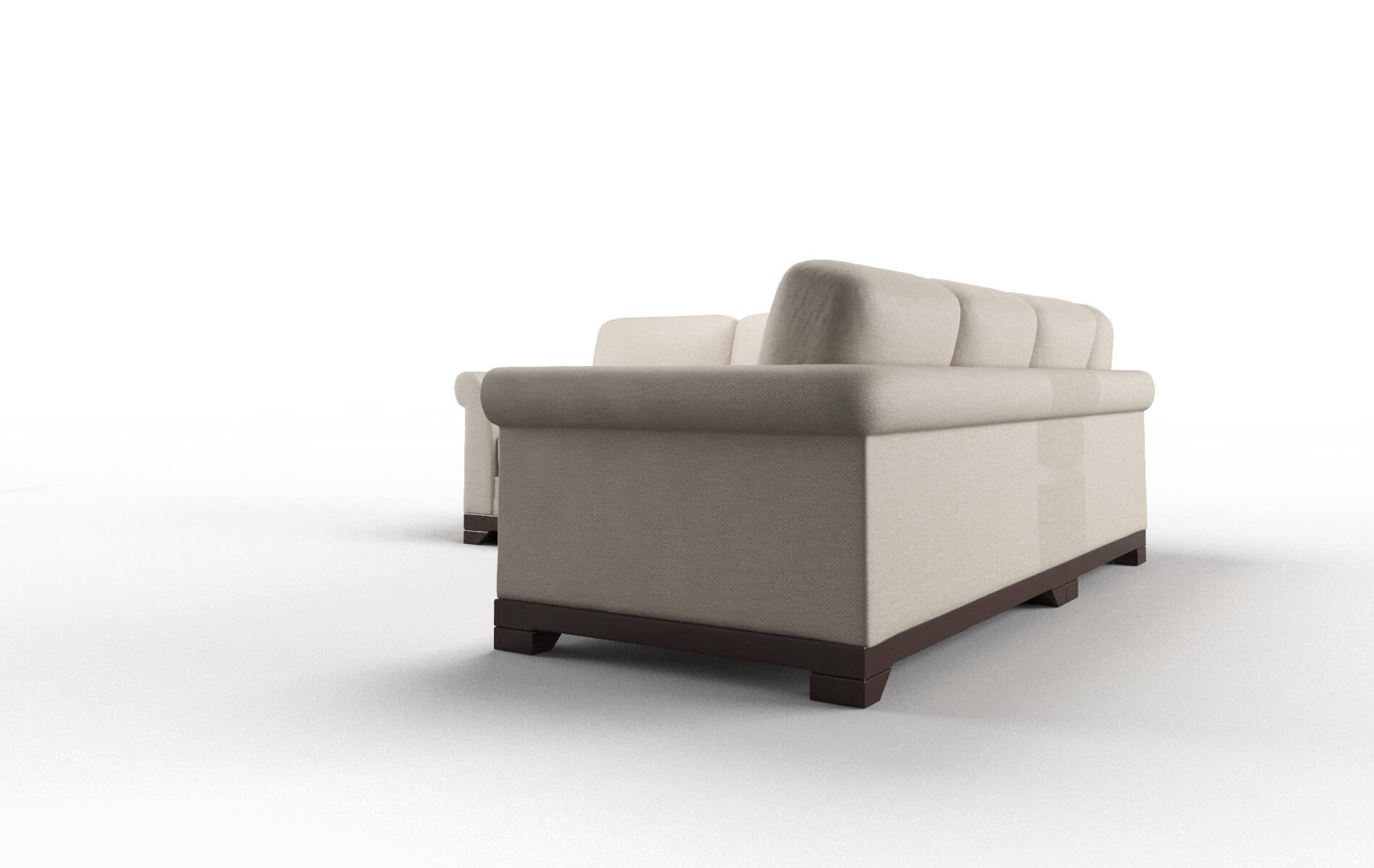 Denver Oscar Linen Sectional espresso legs 4