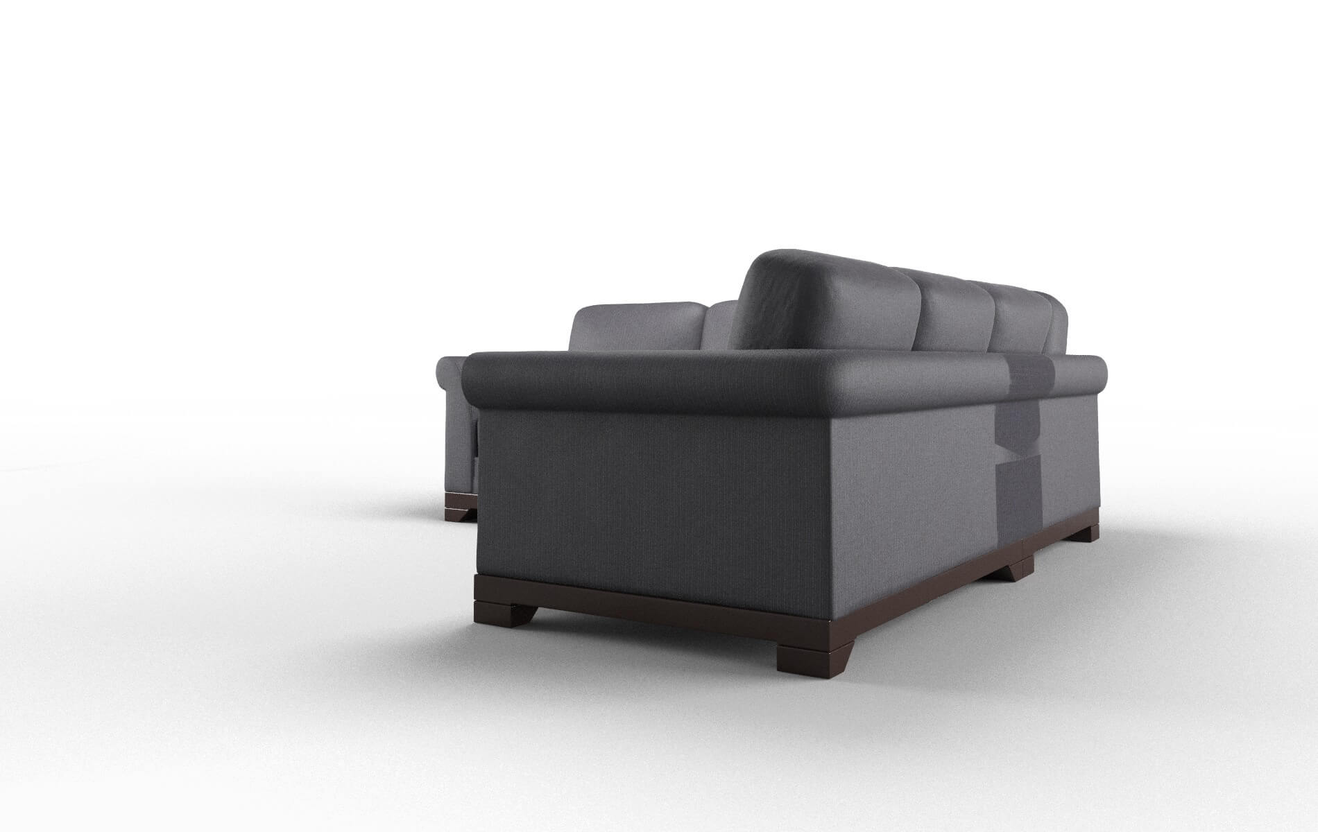 Denver Parker Charcoal Sectional espresso legs 4