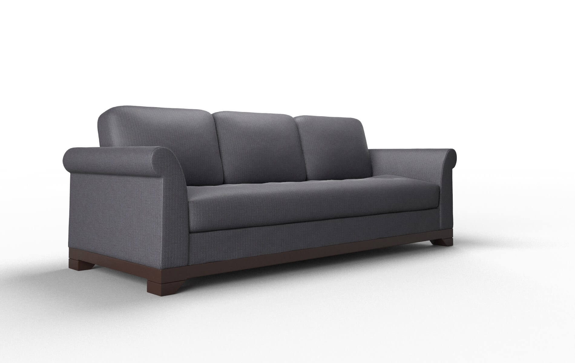 Denver Parker Charcoal Sofa espresso legs 2