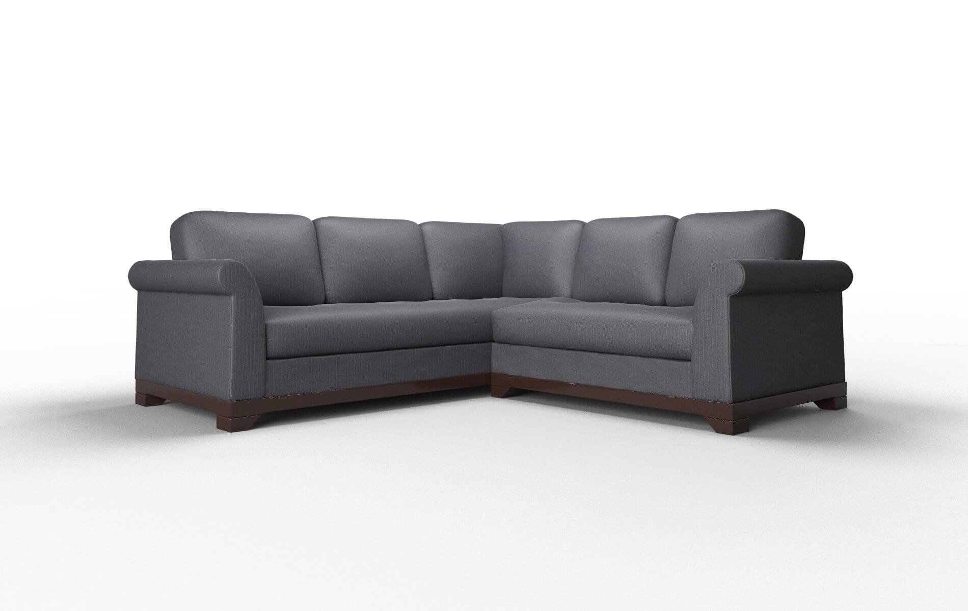 Denver Parker Midnight Sectional espresso legs 1