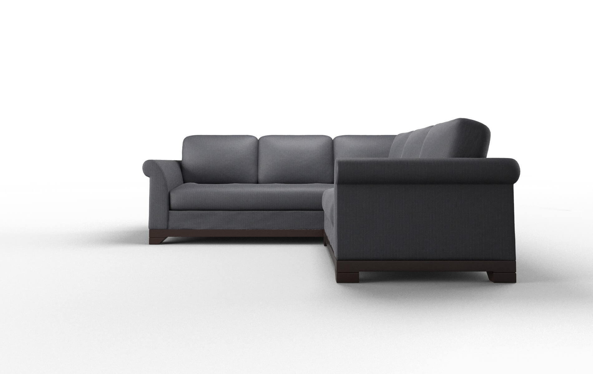 Denver Parker Midnight Sectional espresso legs 5