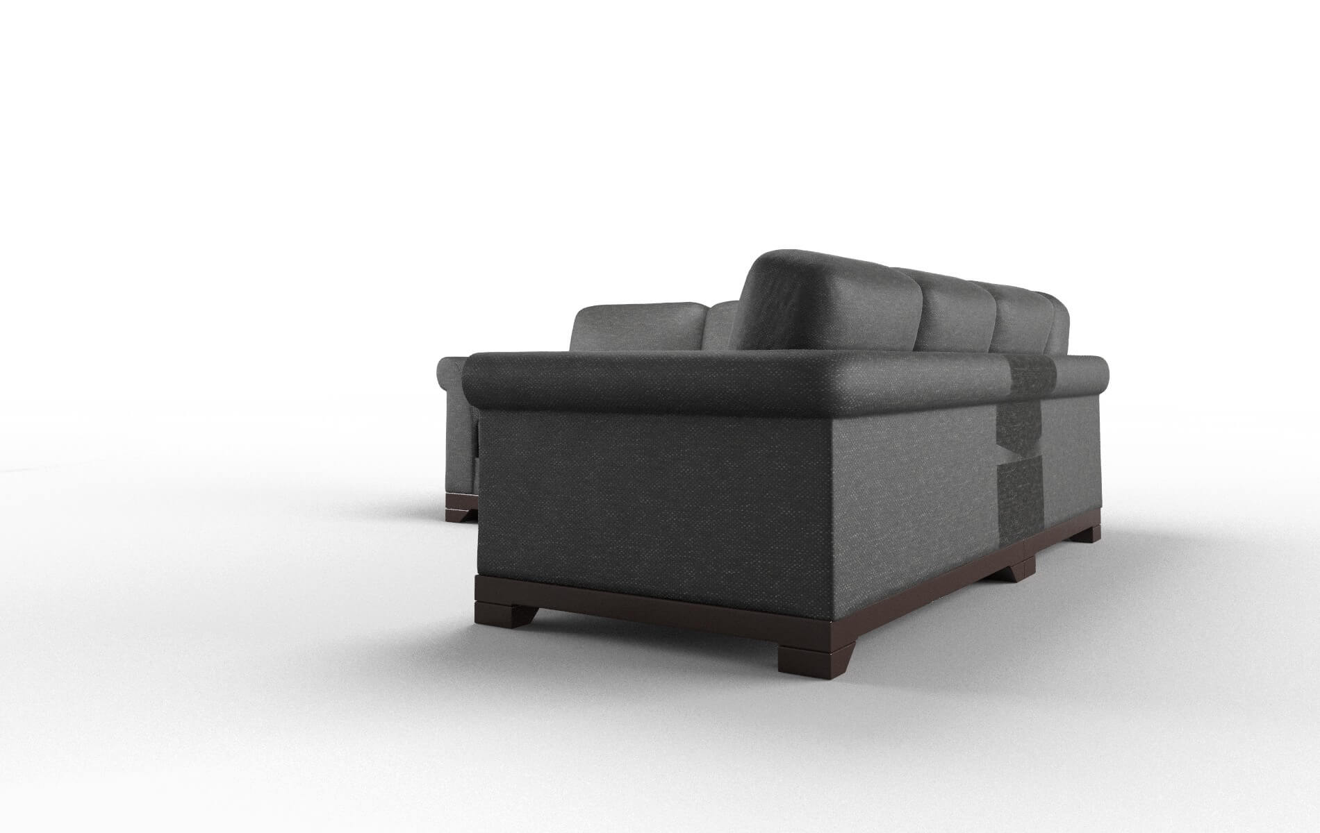 Denver Phoenix Charcoal Sectional espresso legs 4