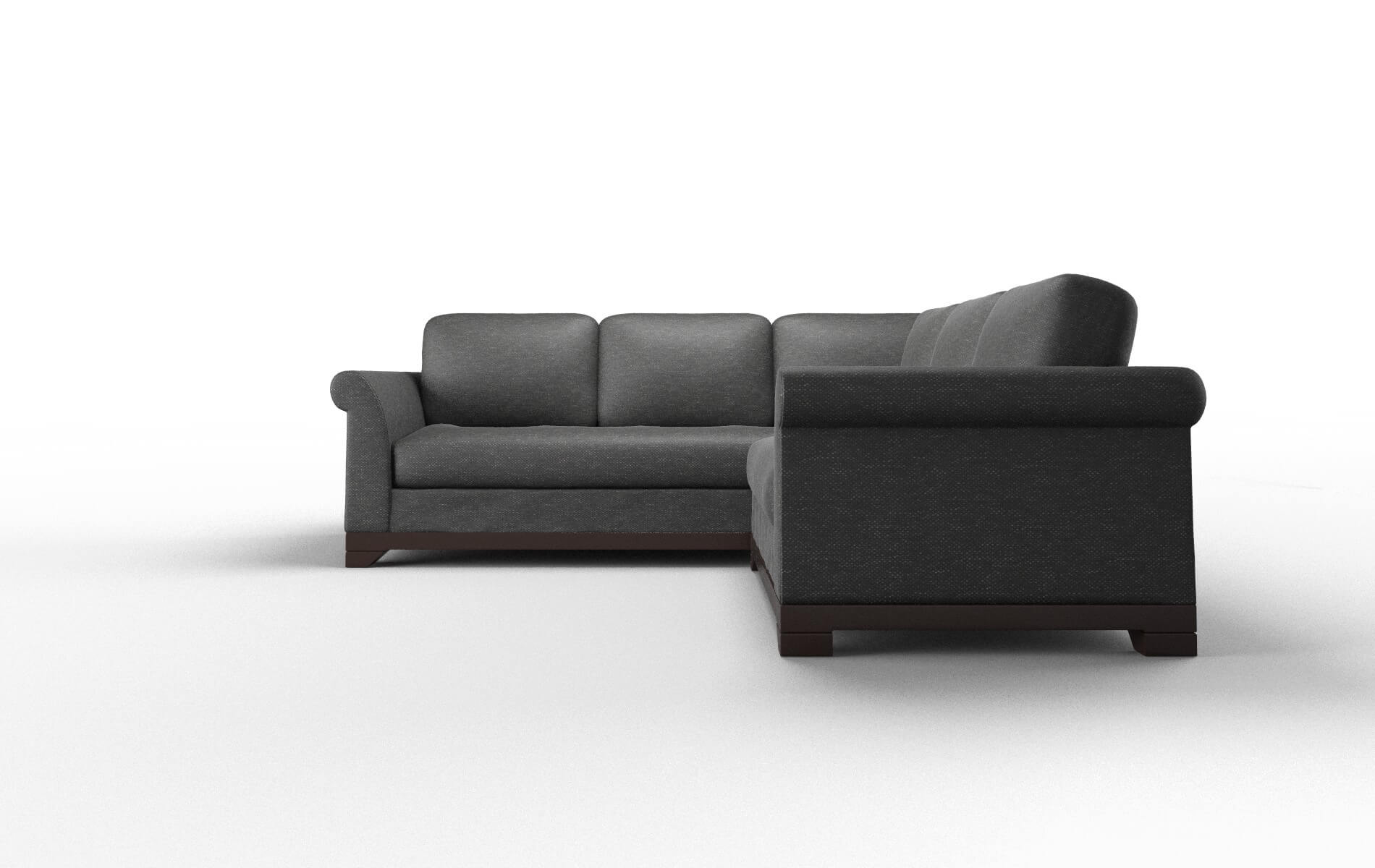 Denver Phoenix Charcoal Sectional espresso legs 5