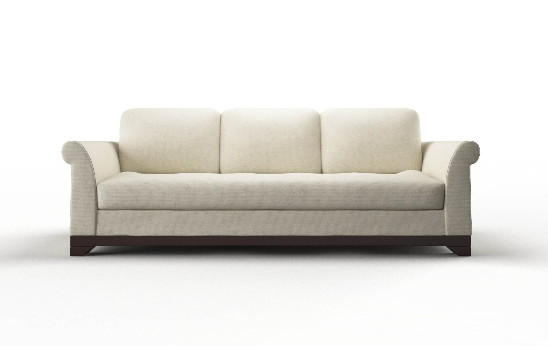 Denver Phoenix Ivory Sofa espresso legs 1