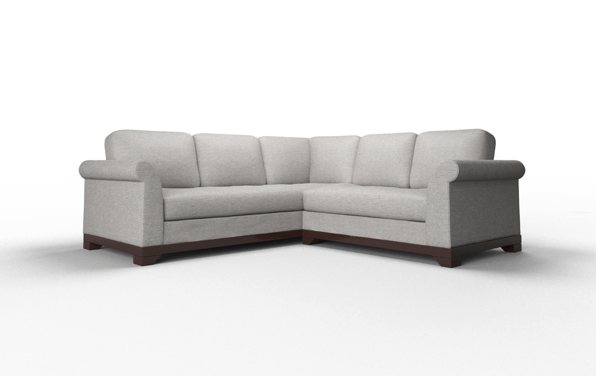 Denver Phoenix Smoke Sectional espresso legs 1