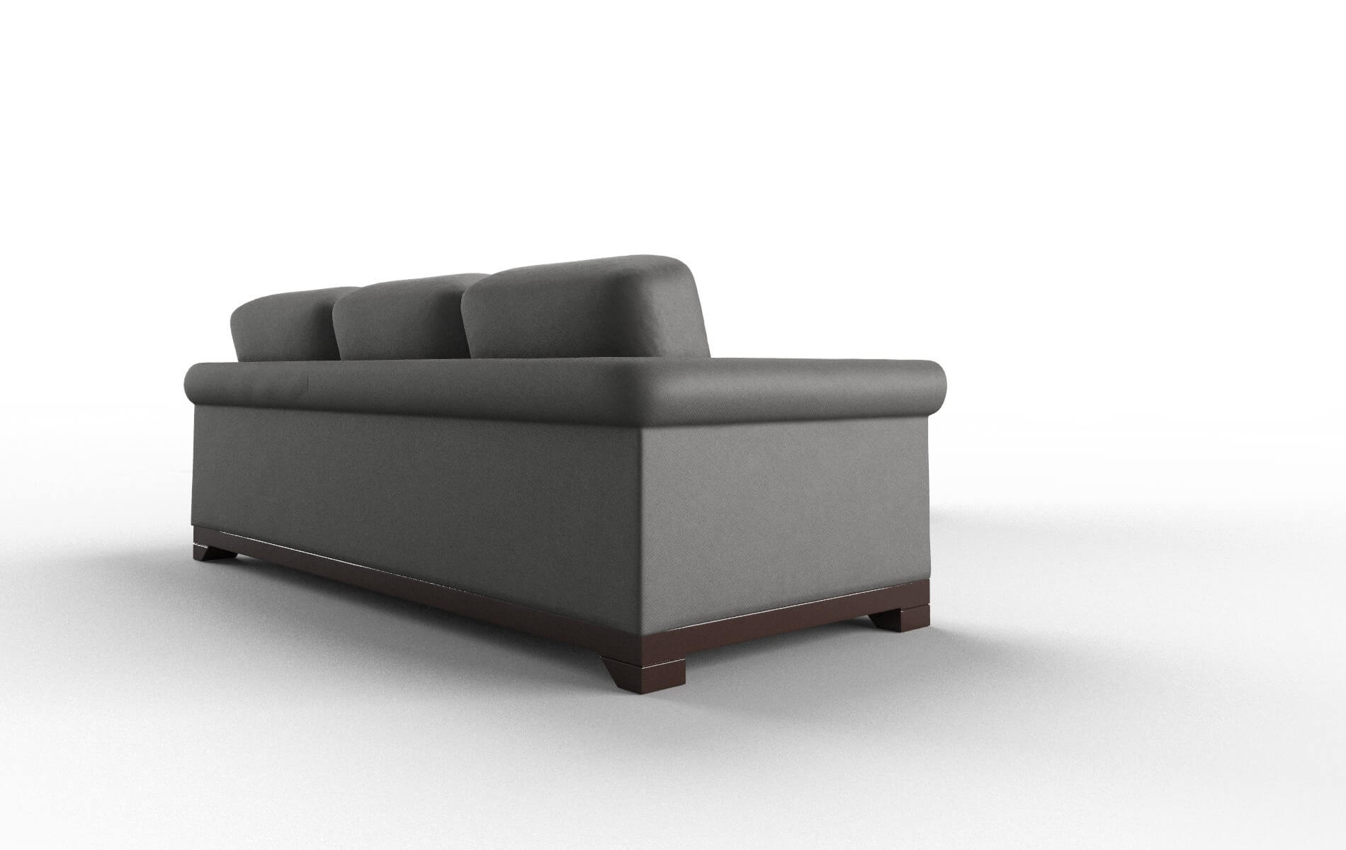 Denver Rocket Charcoal Sectional espresso legs 3