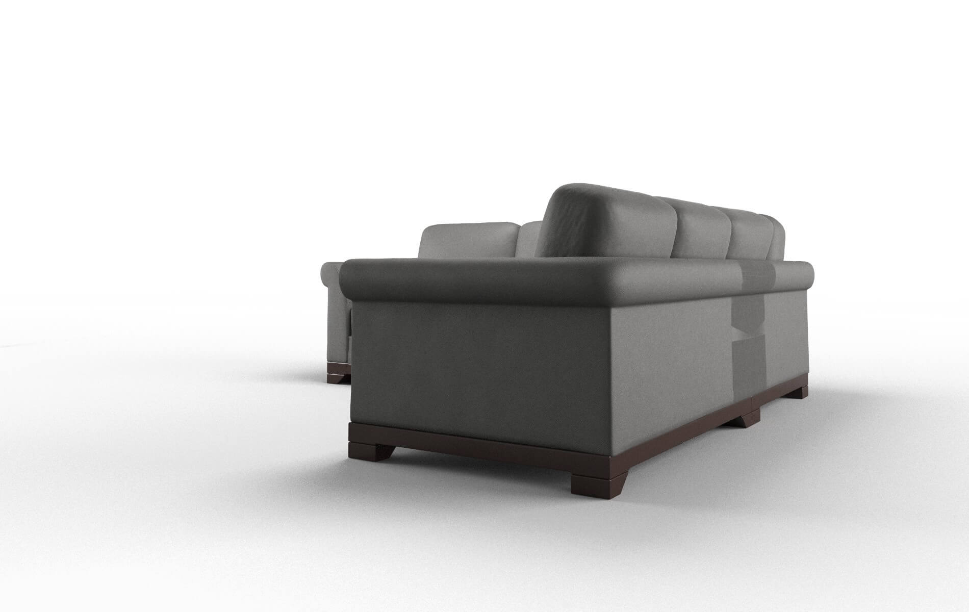 Denver Rocket Charcoal Sectional espresso legs 4