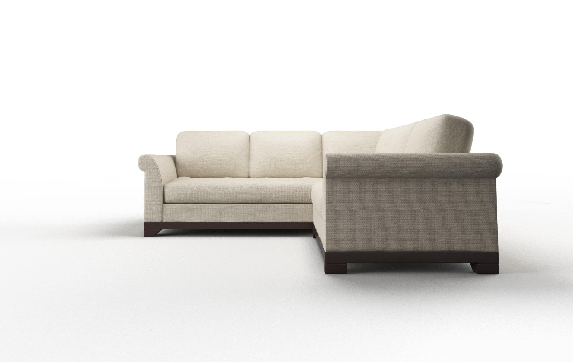 Denver Rocket Dove Sectional espresso legs 5