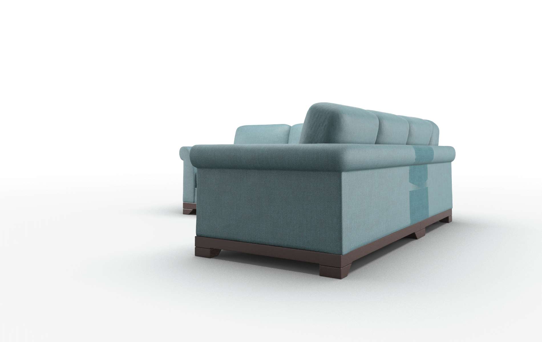 Denver Rocket Peacock Sectional espresso legs 4