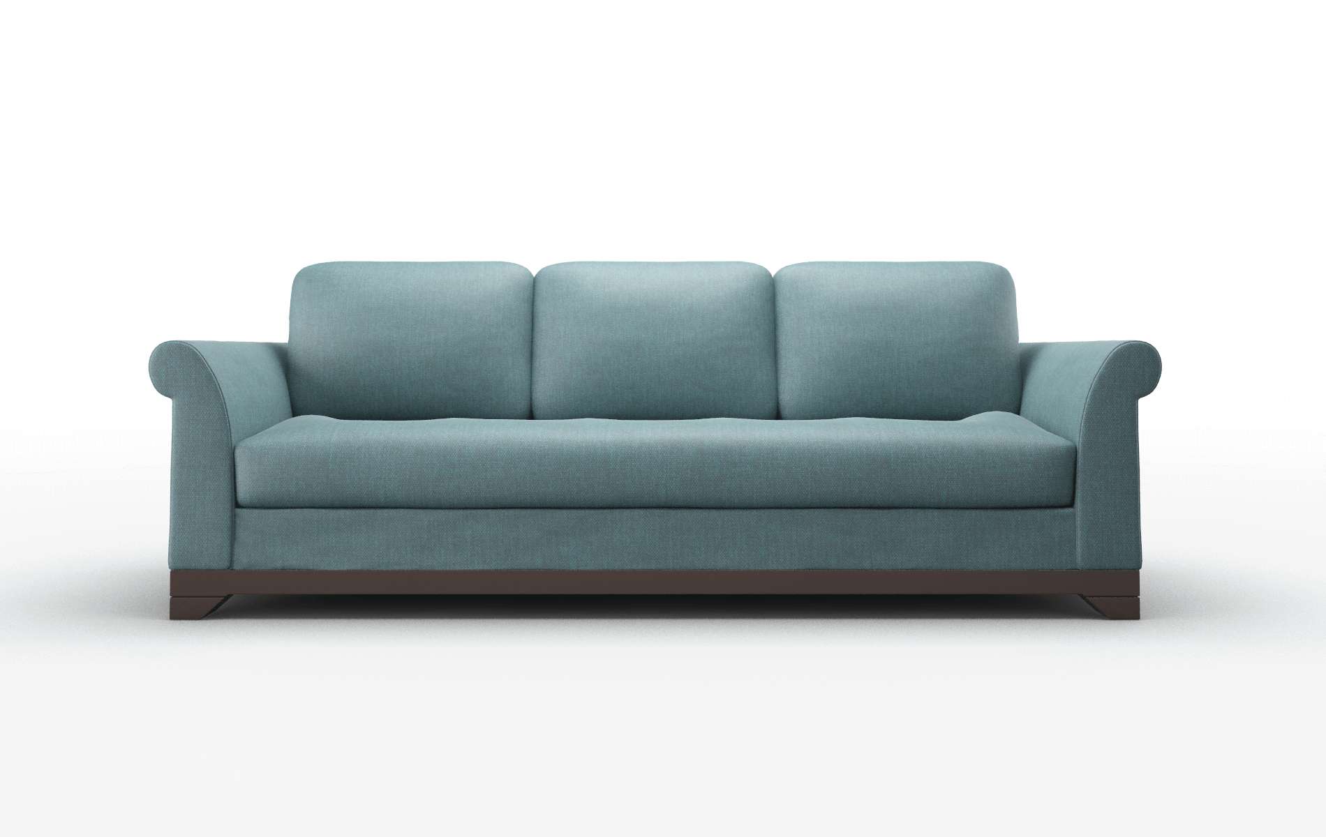 Denver Rocket Peacock Sofa espresso legs 1