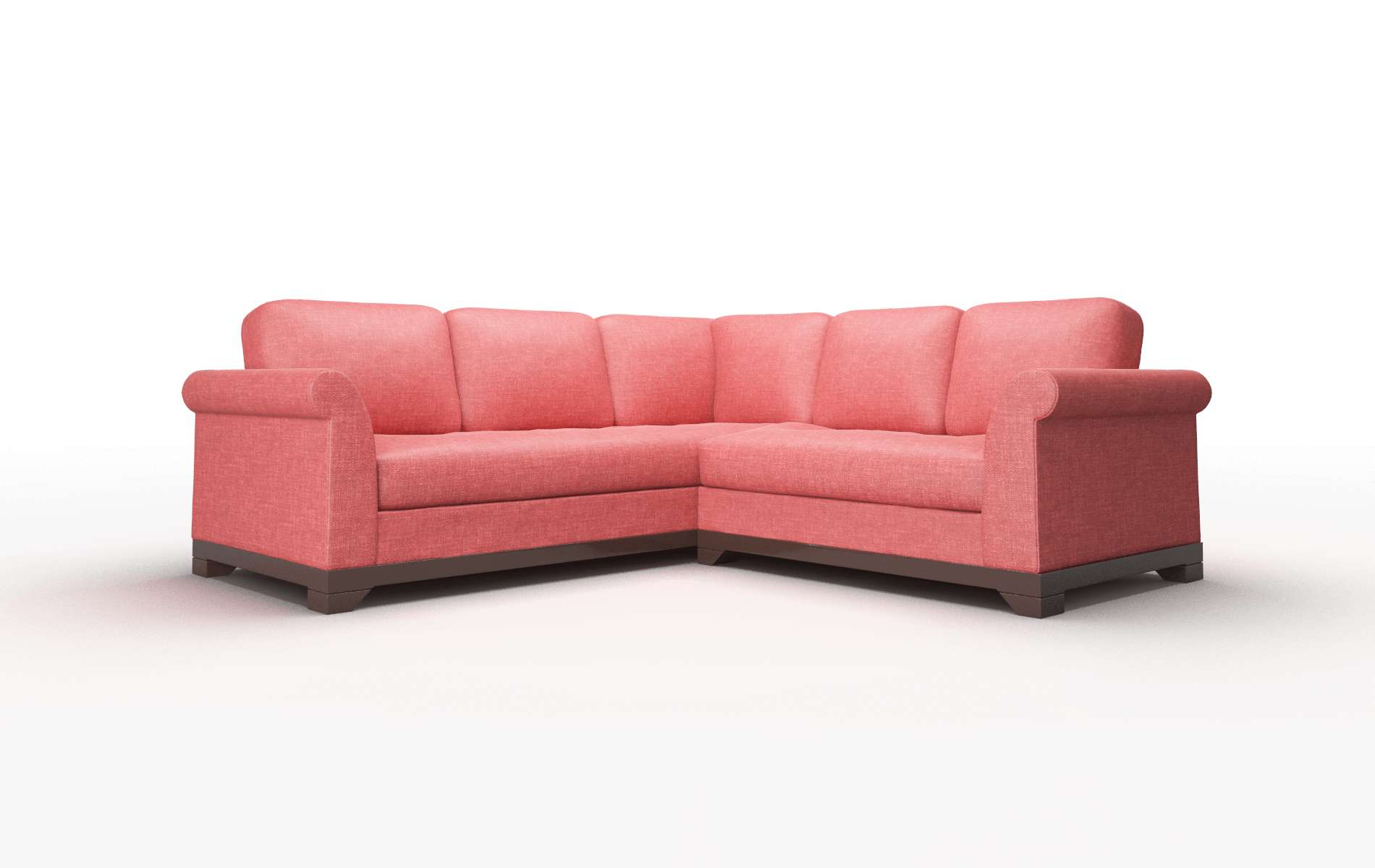 Denver Royale Berry Sectional espresso legs 1