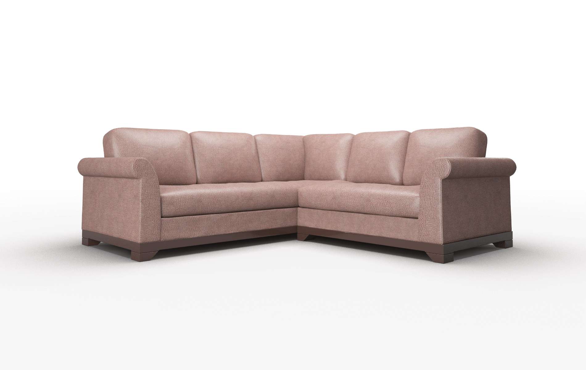 Denver Royale Mocha Sectional espresso legs 1