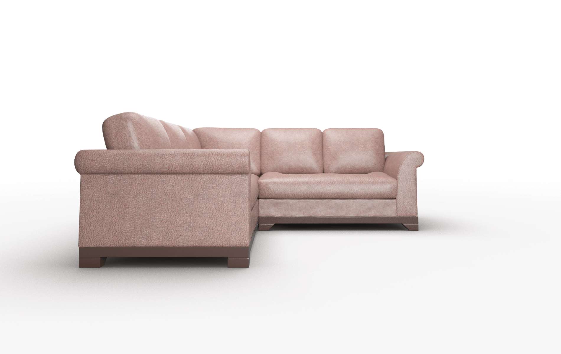 Denver Royale Mocha Sectional espresso legs 2
