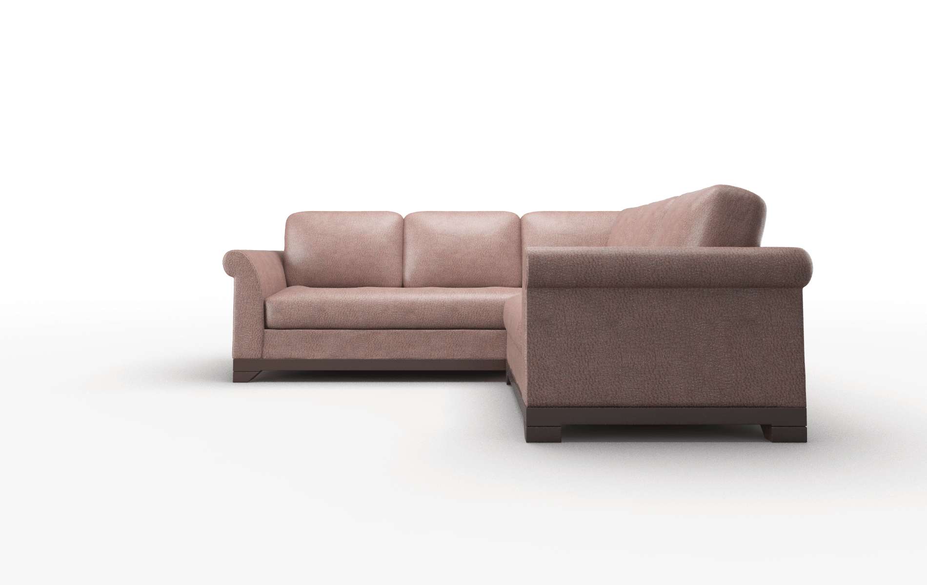 Denver Royale Mocha Sectional espresso legs 5