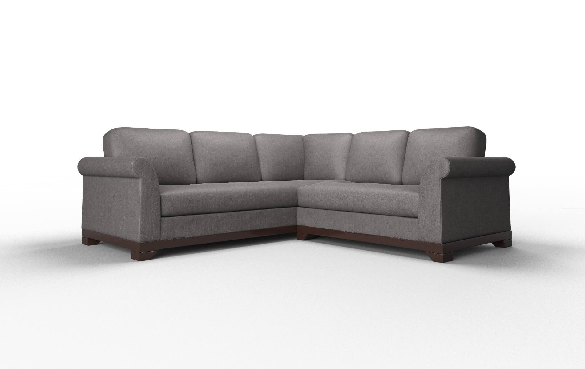 Denver Sasha Grey Sectional espresso legs 1