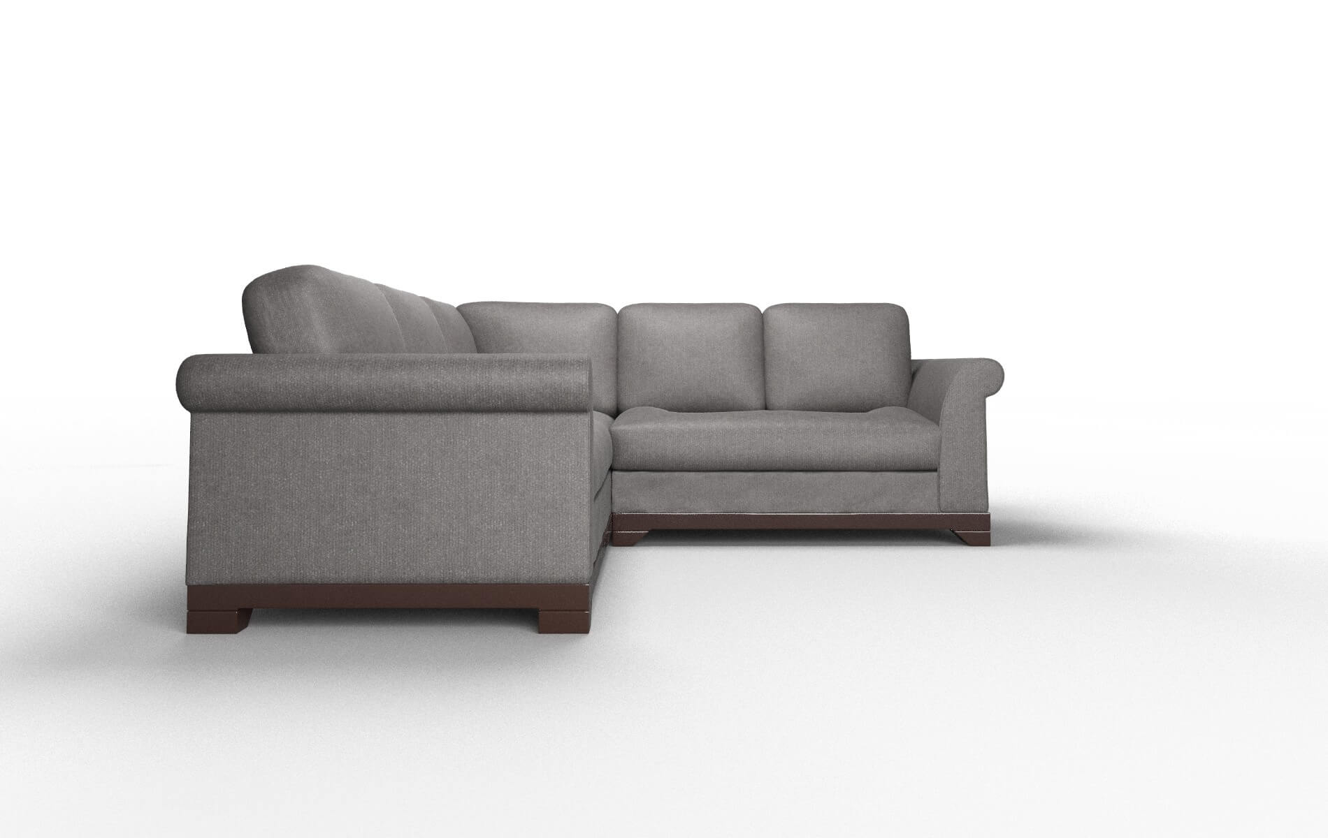 Denver Sasha Grey Sectional espresso legs 2