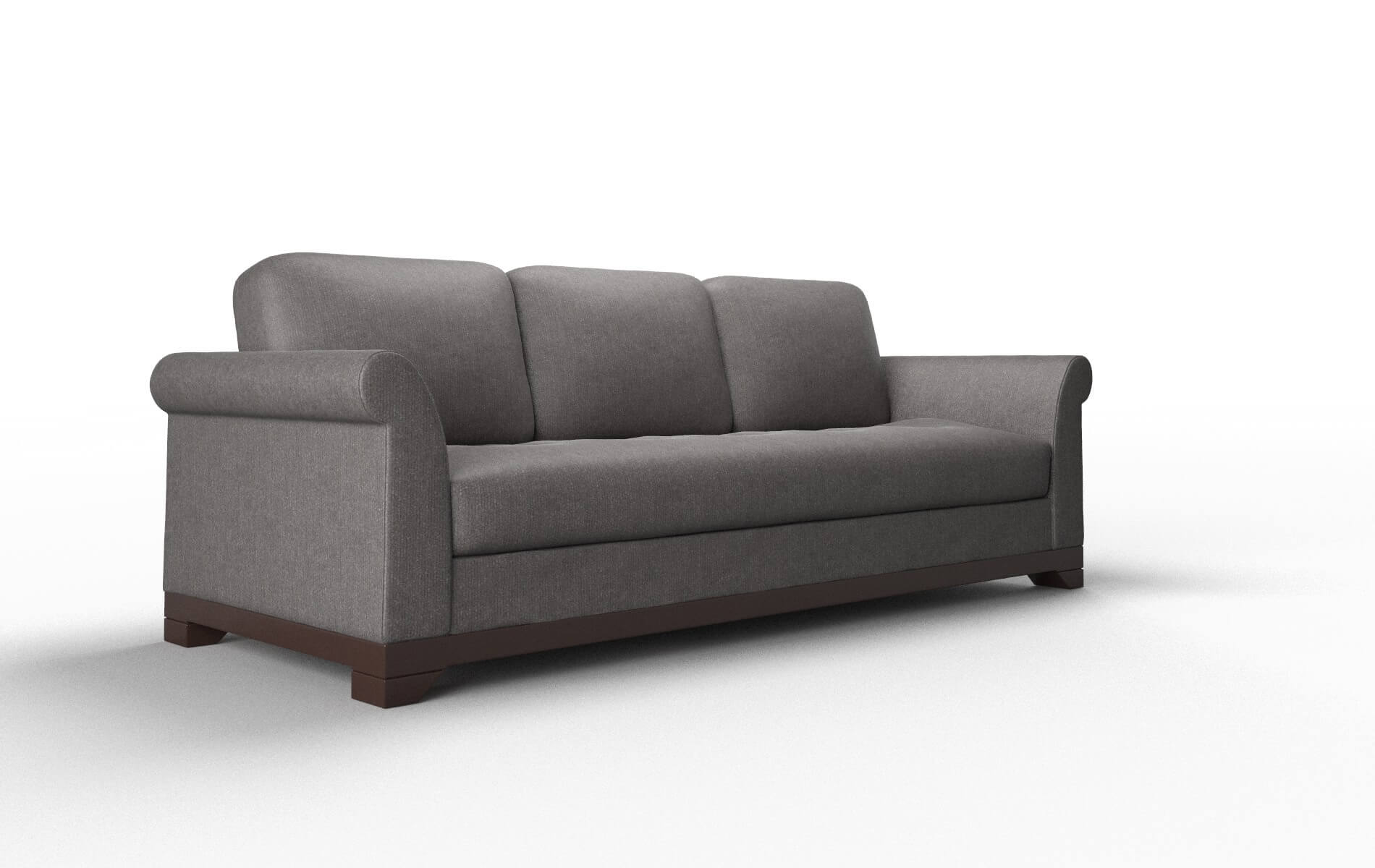 Denver Sasha Grey Sofa espresso legs 2