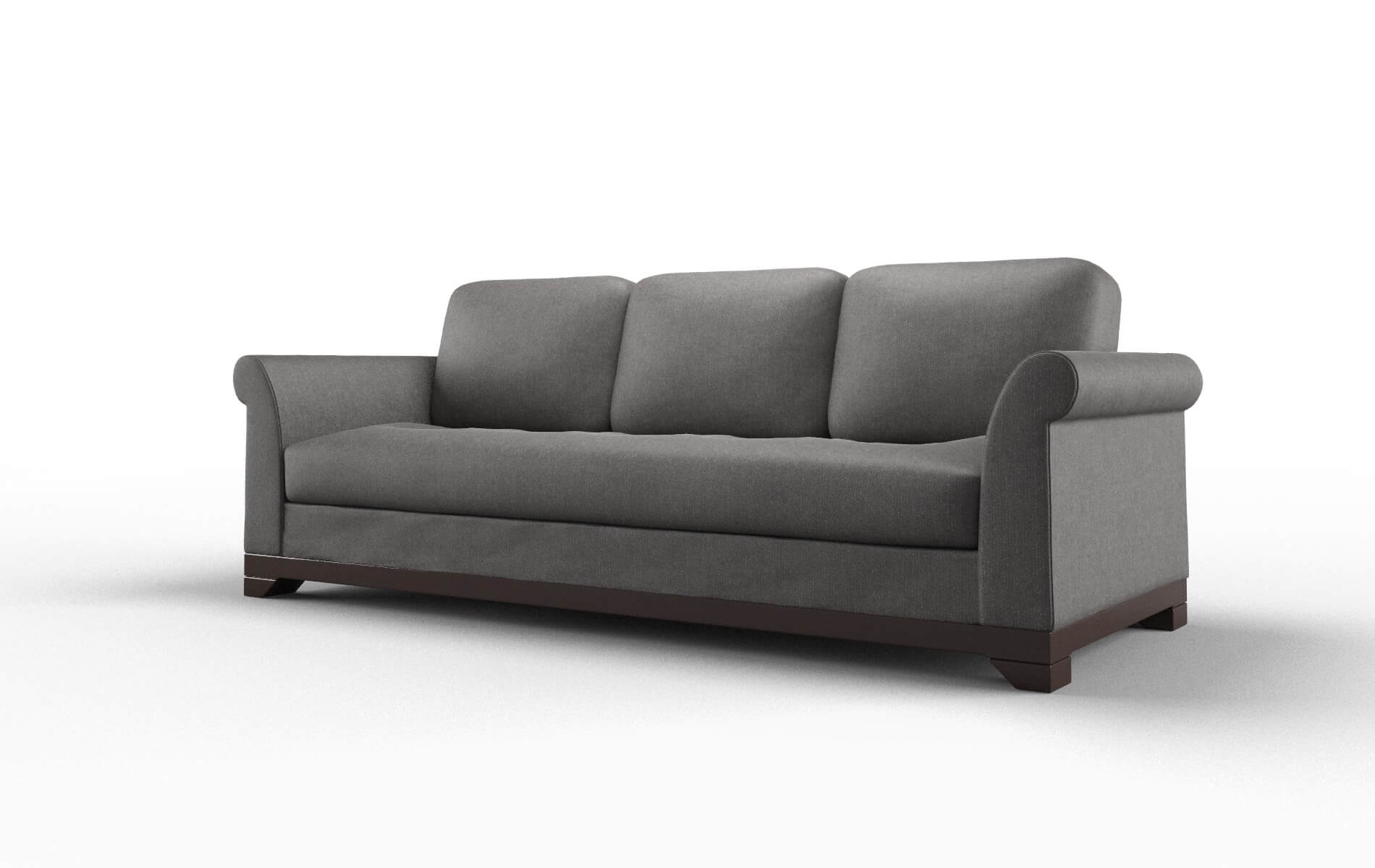 Denver Sasha Grey Sofa espresso legs 4