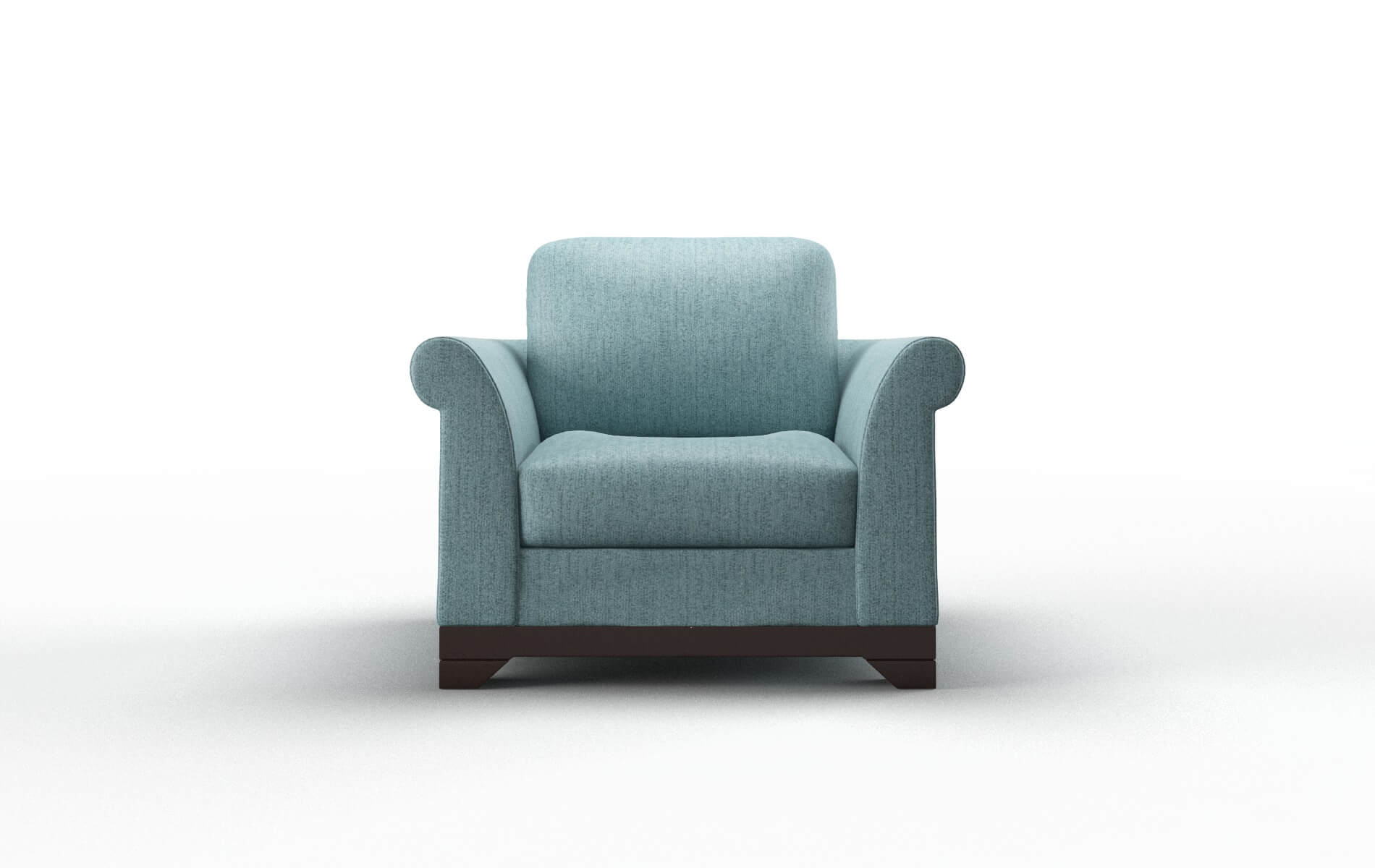 Denver Sasha Teal Chair espresso legs 1