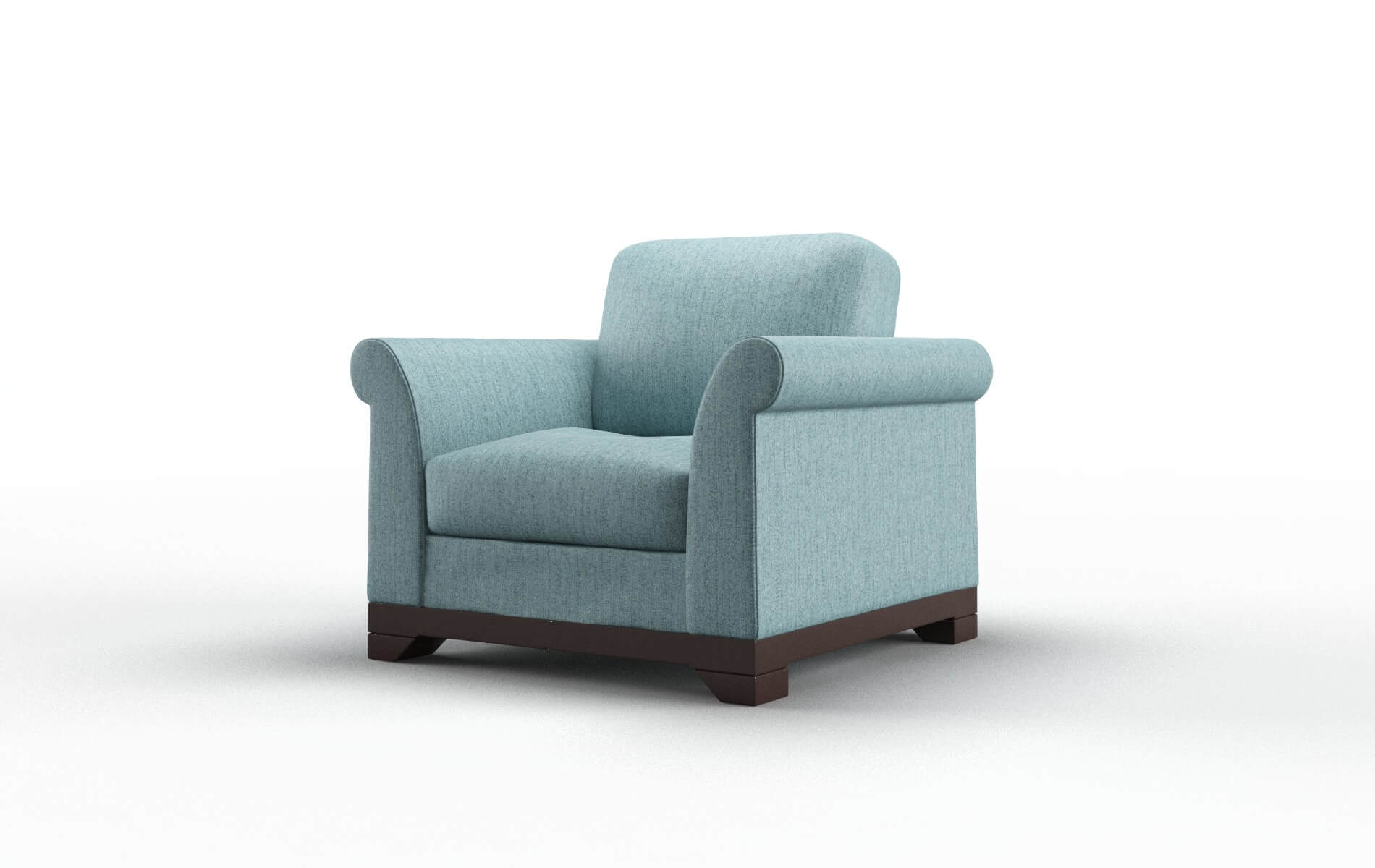 Denver Sasha Teal Chair espresso legs 4