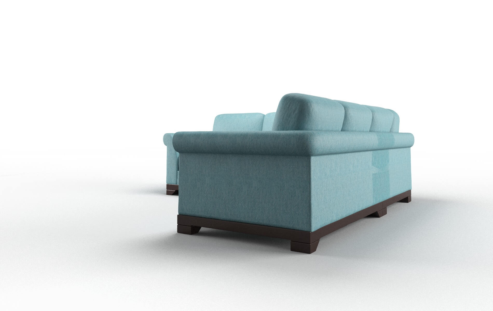 Denver Sorrento Denim Sectional espresso legs 4