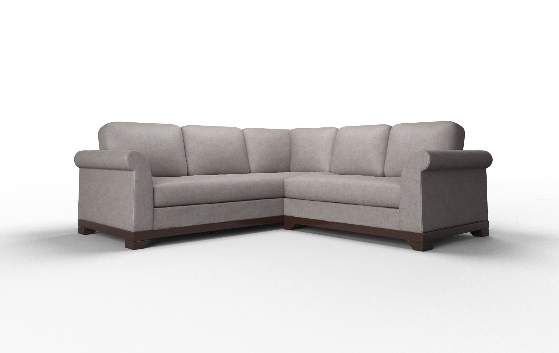 Denver Suave Slate Sectional espresso legs 1