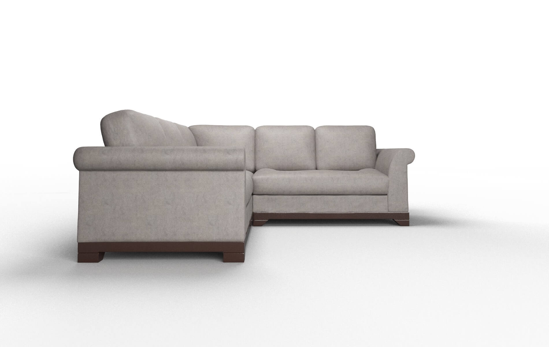 Denver Suave Slate Sectional espresso legs 2