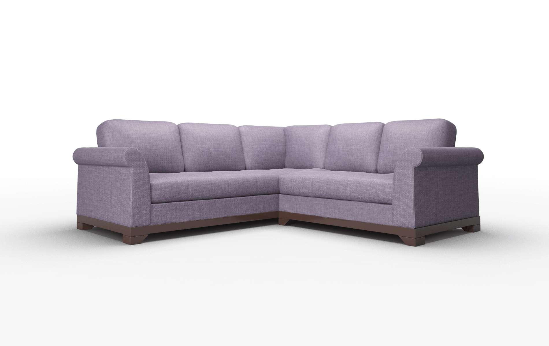 Denver Tess Blackberry Sectional espresso legs 1