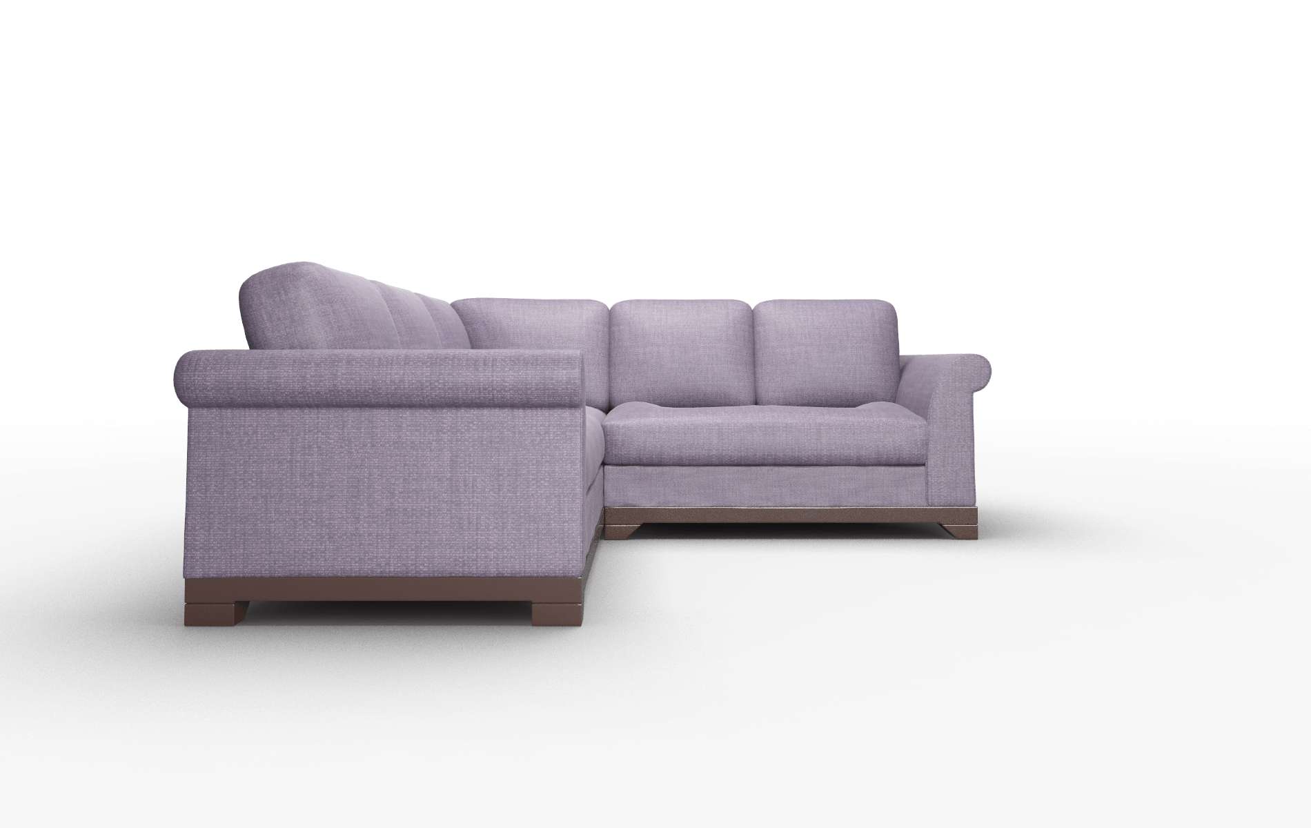 Denver Tess Blackberry Sectional espresso legs 2