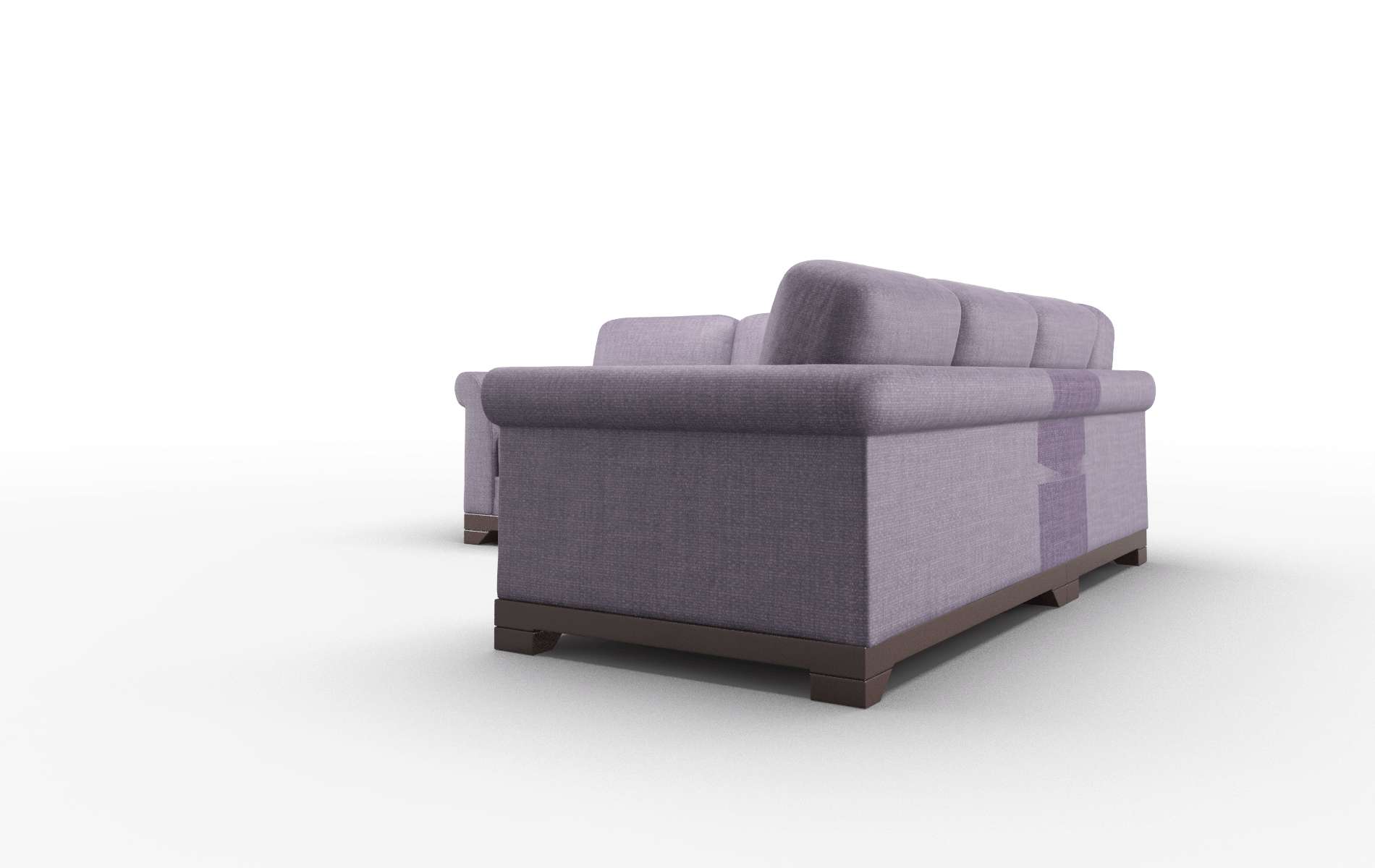 Denver Tess Blackberry Sectional espresso legs 4