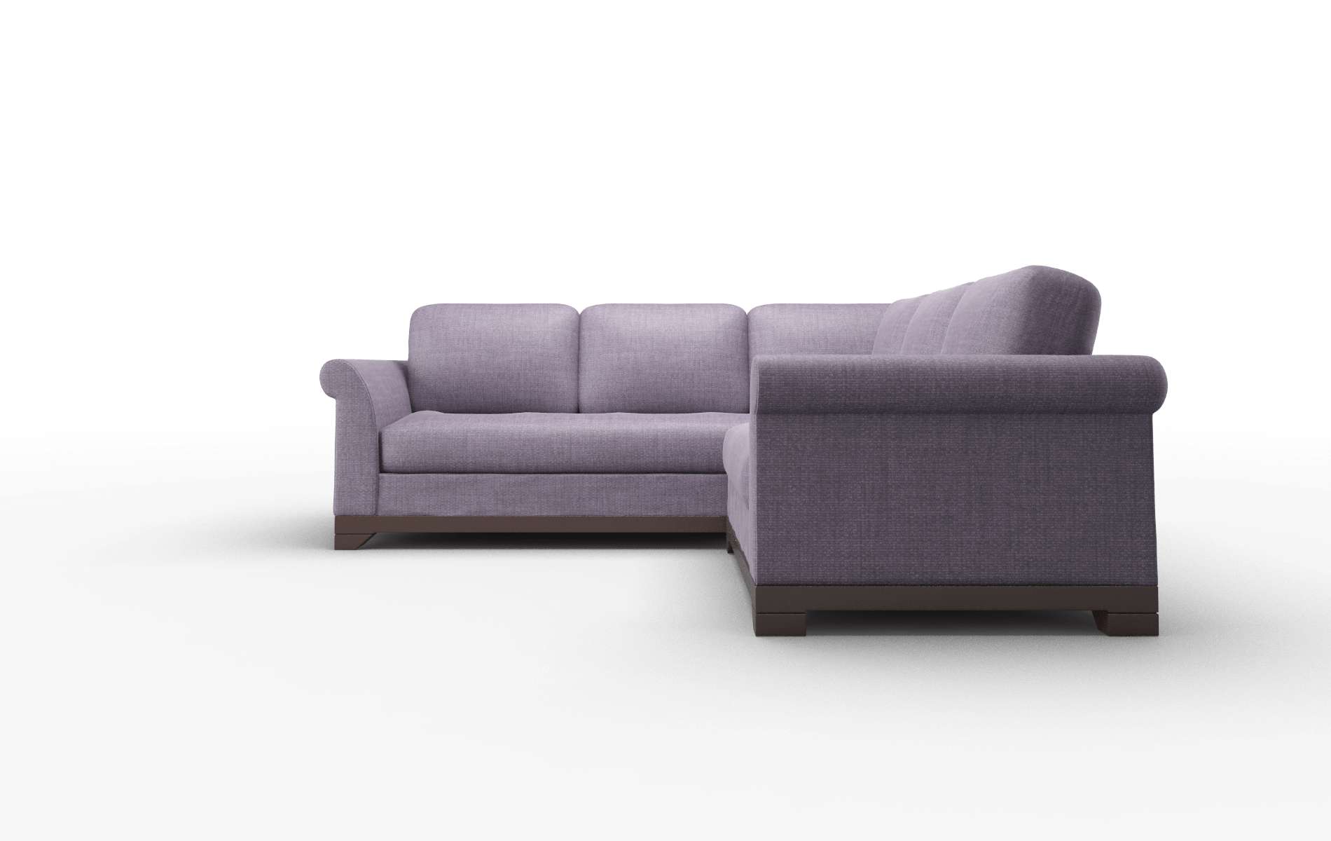 Denver Tess Blackberry Sectional espresso legs 5
