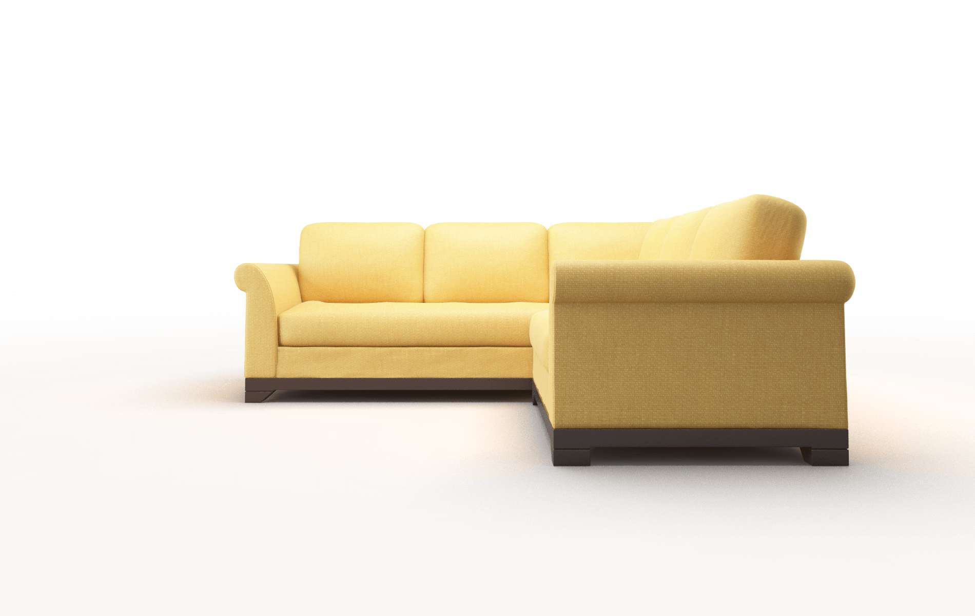 Denver Tess Turmeric Sectional espresso legs 5