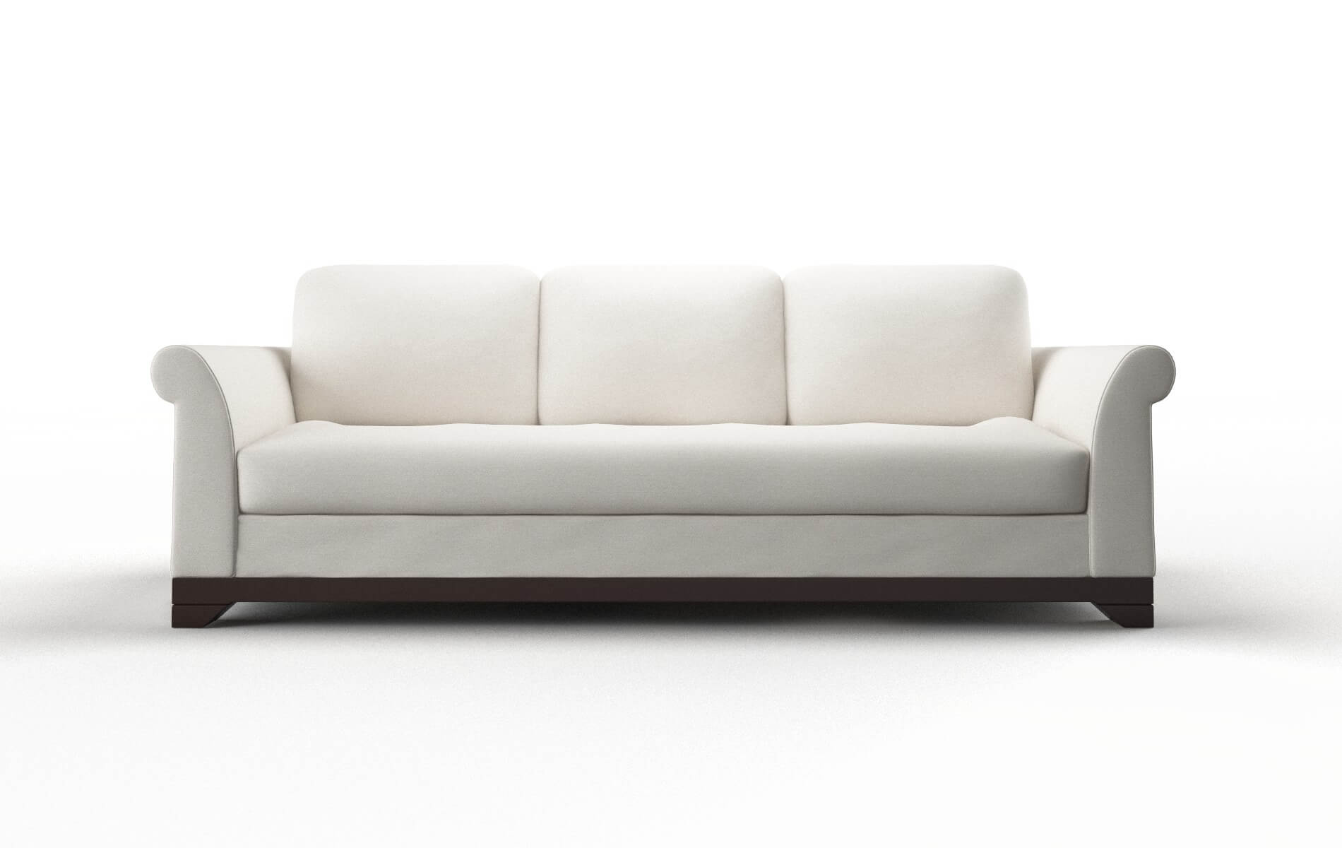 Denver Venice Eggshell Sofa espresso legs 1