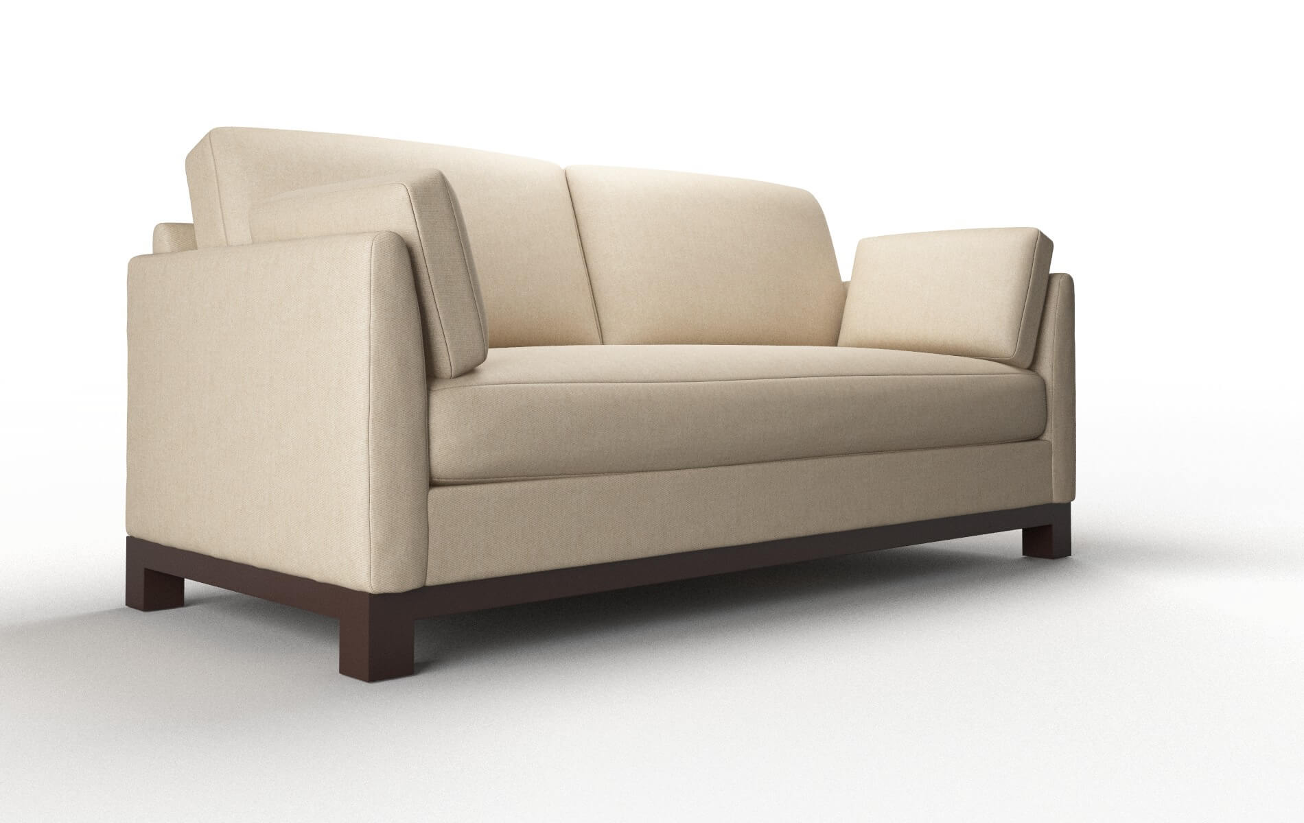 Dover Avenger Burlap Sofa espresso legs 2