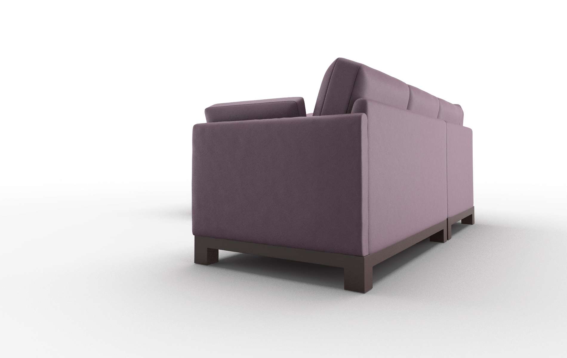 Dover Bella Aubergine Sectional espresso legs 4