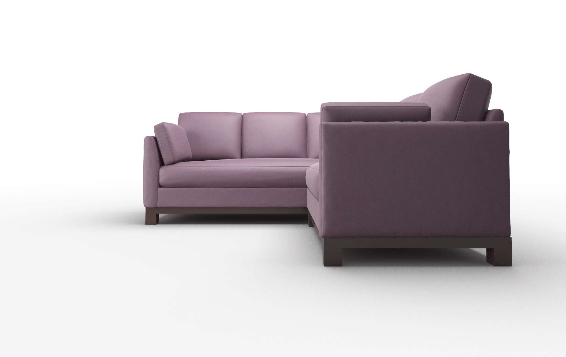 Dover Bella Aubergine Sectional espresso legs 5
