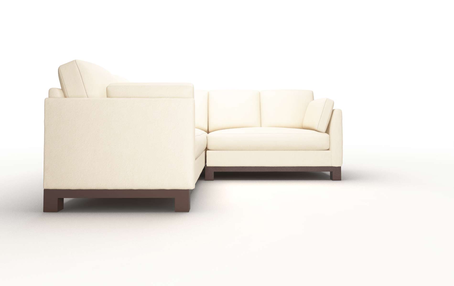 Dover Bella Buckwheat Sectional espresso legs 2