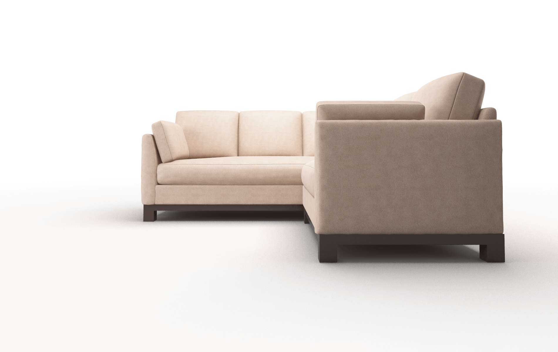 Dover Bella Cocoa Sectional espresso legs 5