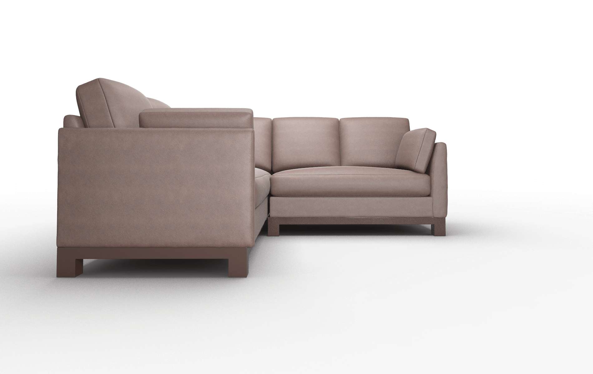 Dover Bella Espresso Sectional espresso legs 2