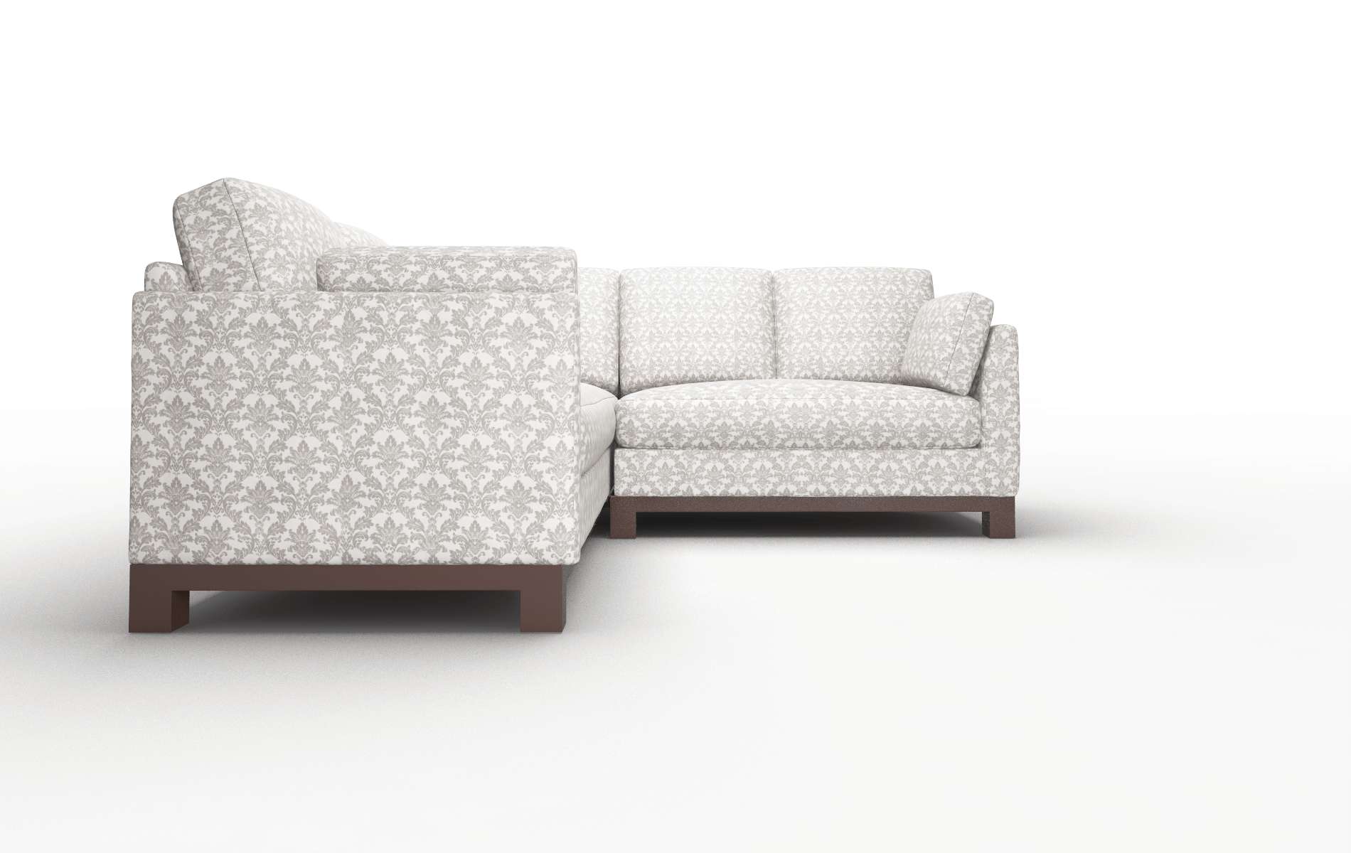 Dover Bergamo Dove Sectional espresso legs 2