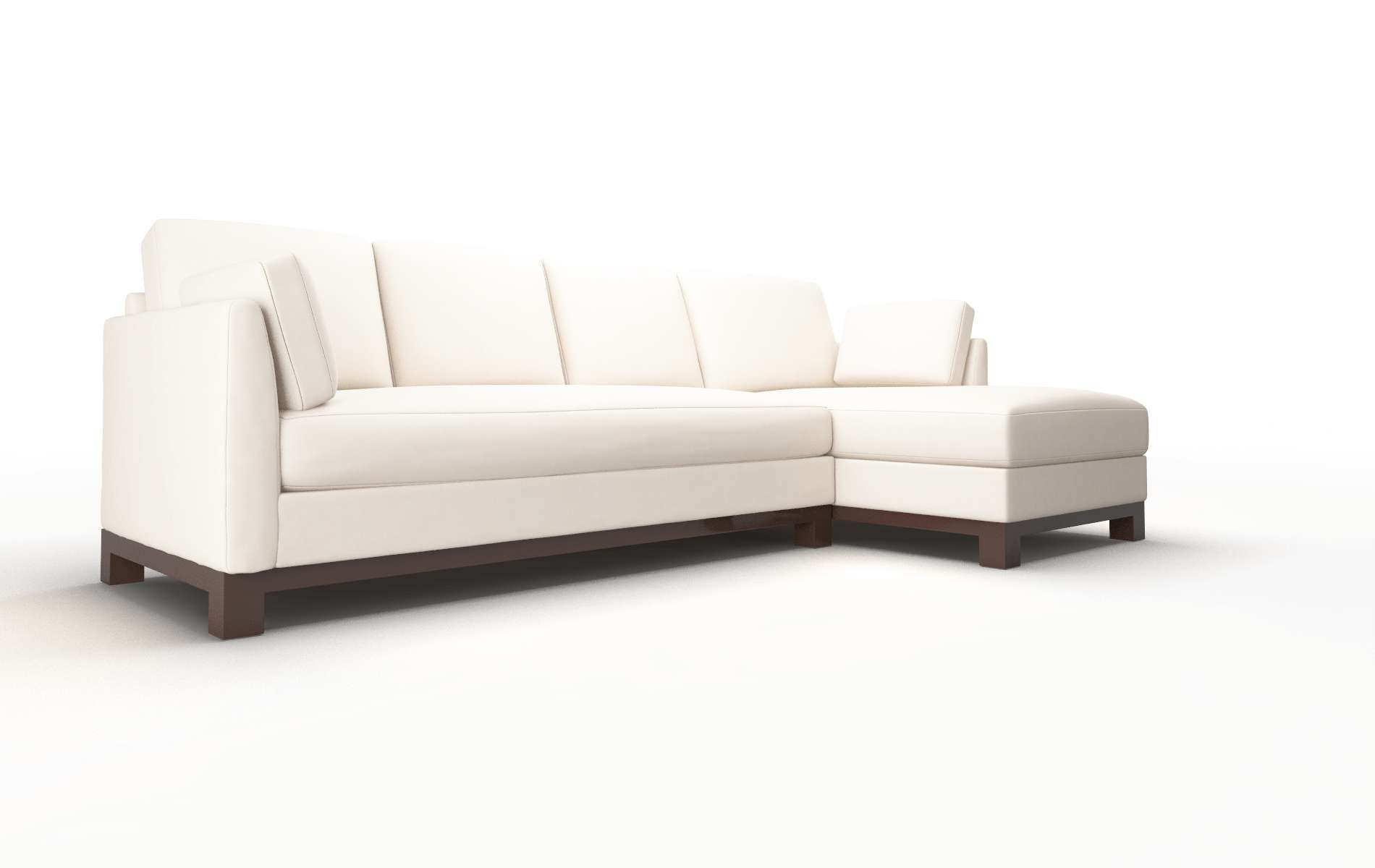 Dover Blanche Milky Panel espresso legs 2